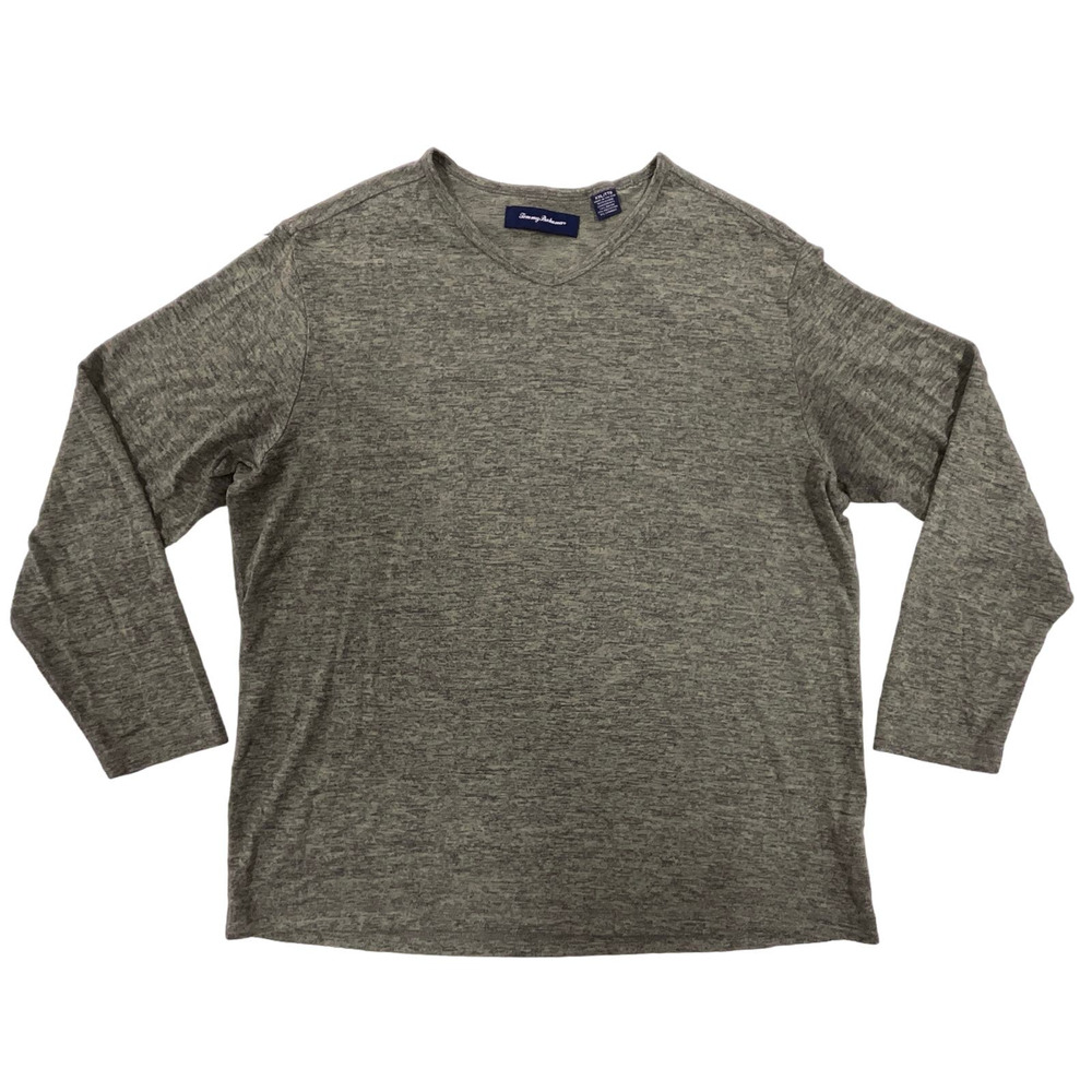 Men's Tommy Bahama Size XXL Long Sleeve V~Neck Sweater Green Heather Pattern